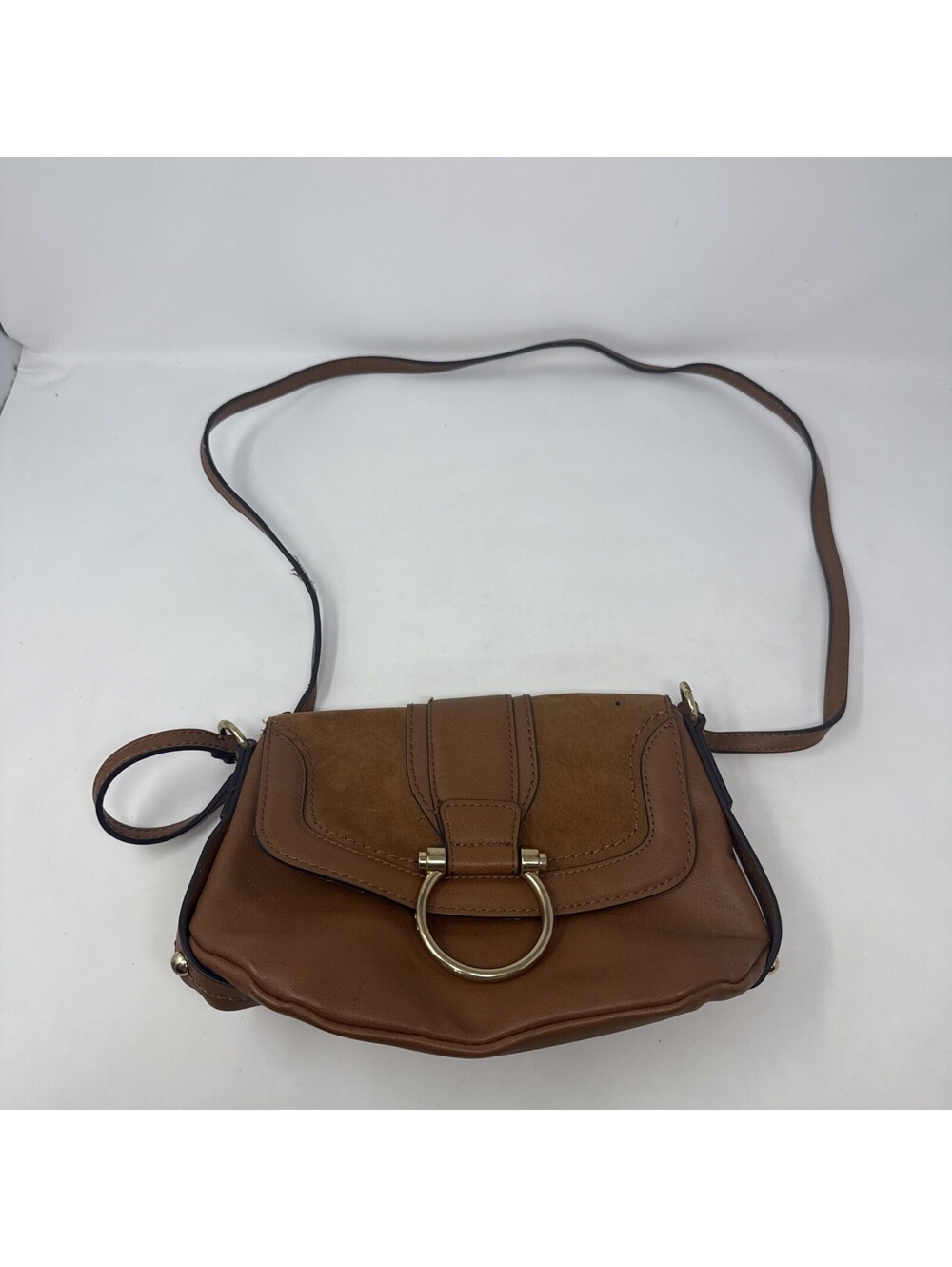 Womens Emma Crossbody Bag Purse Small Handbag Faux Suede Convertible Never Used